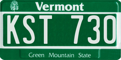 VT license plate KST730