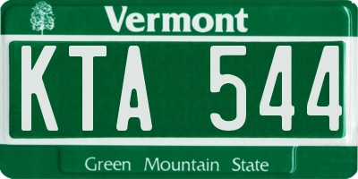 VT license plate KTA544