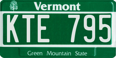 VT license plate KTE795