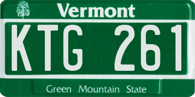 VT license plate KTG261
