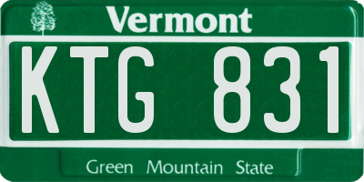 VT license plate KTG831