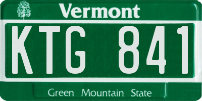 VT license plate KTG841