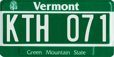 VT license plate KTH071