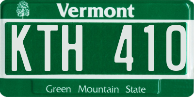 VT license plate KTH410