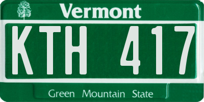 VT license plate KTH417