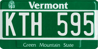 VT license plate KTH595