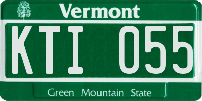 VT license plate KTI055
