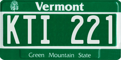 VT license plate KTI221