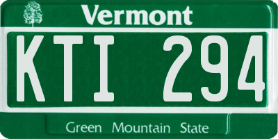 VT license plate KTI294