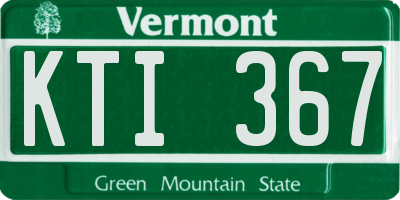 VT license plate KTI367