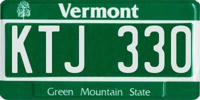 VT license plate KTJ330