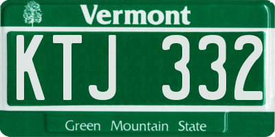 VT license plate KTJ332