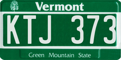 VT license plate KTJ373