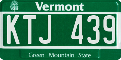VT license plate KTJ439