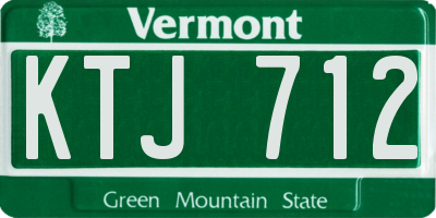 VT license plate KTJ712
