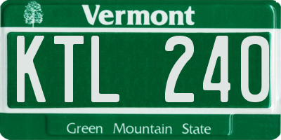 VT license plate KTL240