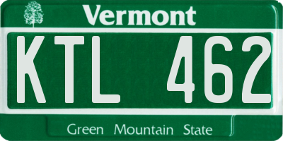 VT license plate KTL462