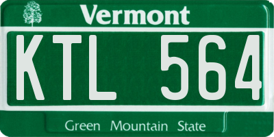 VT license plate KTL564