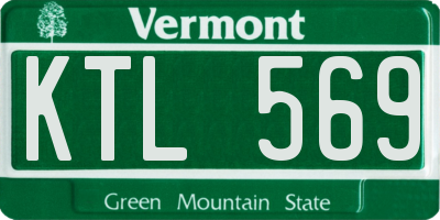 VT license plate KTL569