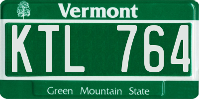 VT license plate KTL764