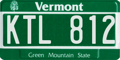 VT license plate KTL812