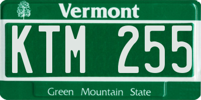 VT license plate KTM255