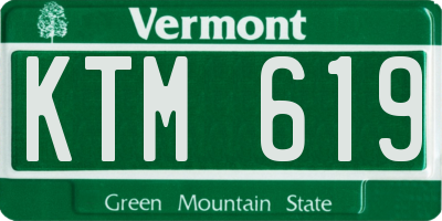VT license plate KTM619