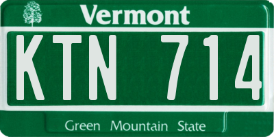 VT license plate KTN714