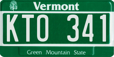 VT license plate KTO341