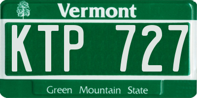VT license plate KTP727