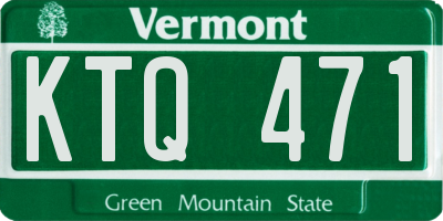VT license plate KTQ471