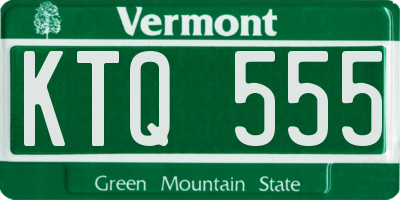 VT license plate KTQ555