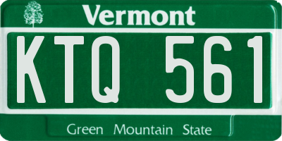 VT license plate KTQ561