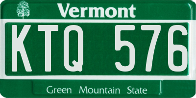 VT license plate KTQ576