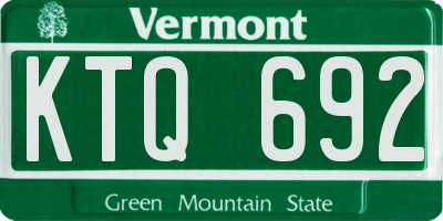 VT license plate KTQ692