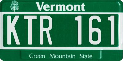 VT license plate KTR161