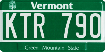 VT license plate KTR790