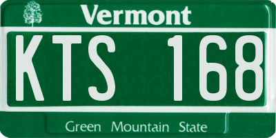 VT license plate KTS168