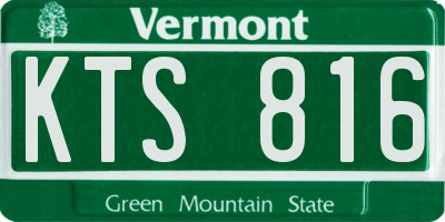 VT license plate KTS816