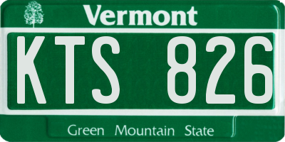 VT license plate KTS826