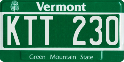 VT license plate KTT230