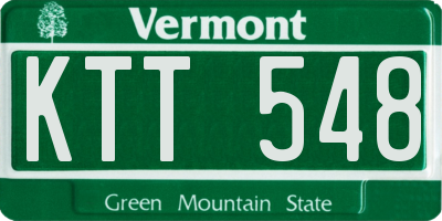 VT license plate KTT548