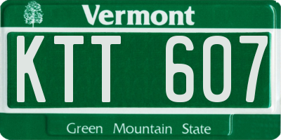 VT license plate KTT607