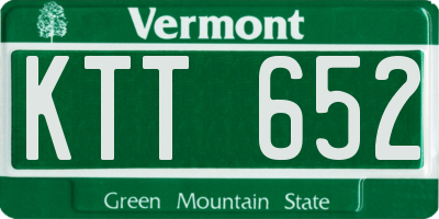 VT license plate KTT652