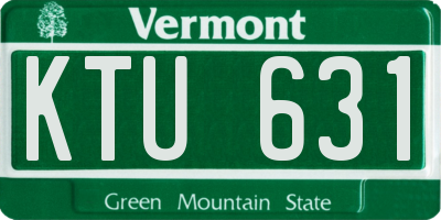 VT license plate KTU631