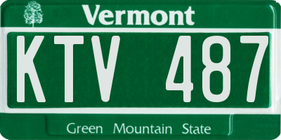 VT license plate KTV487
