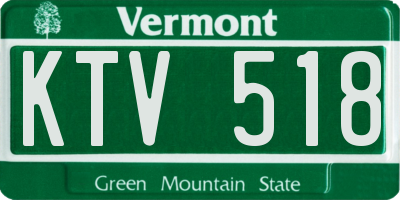 VT license plate KTV518