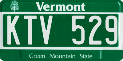 VT license plate KTV529
