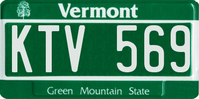 VT license plate KTV569