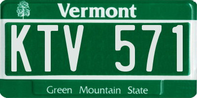 VT license plate KTV571